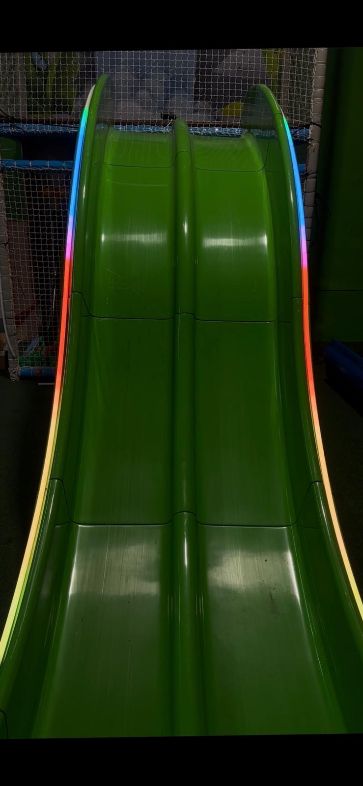 LED lighting for indoor playground slides
