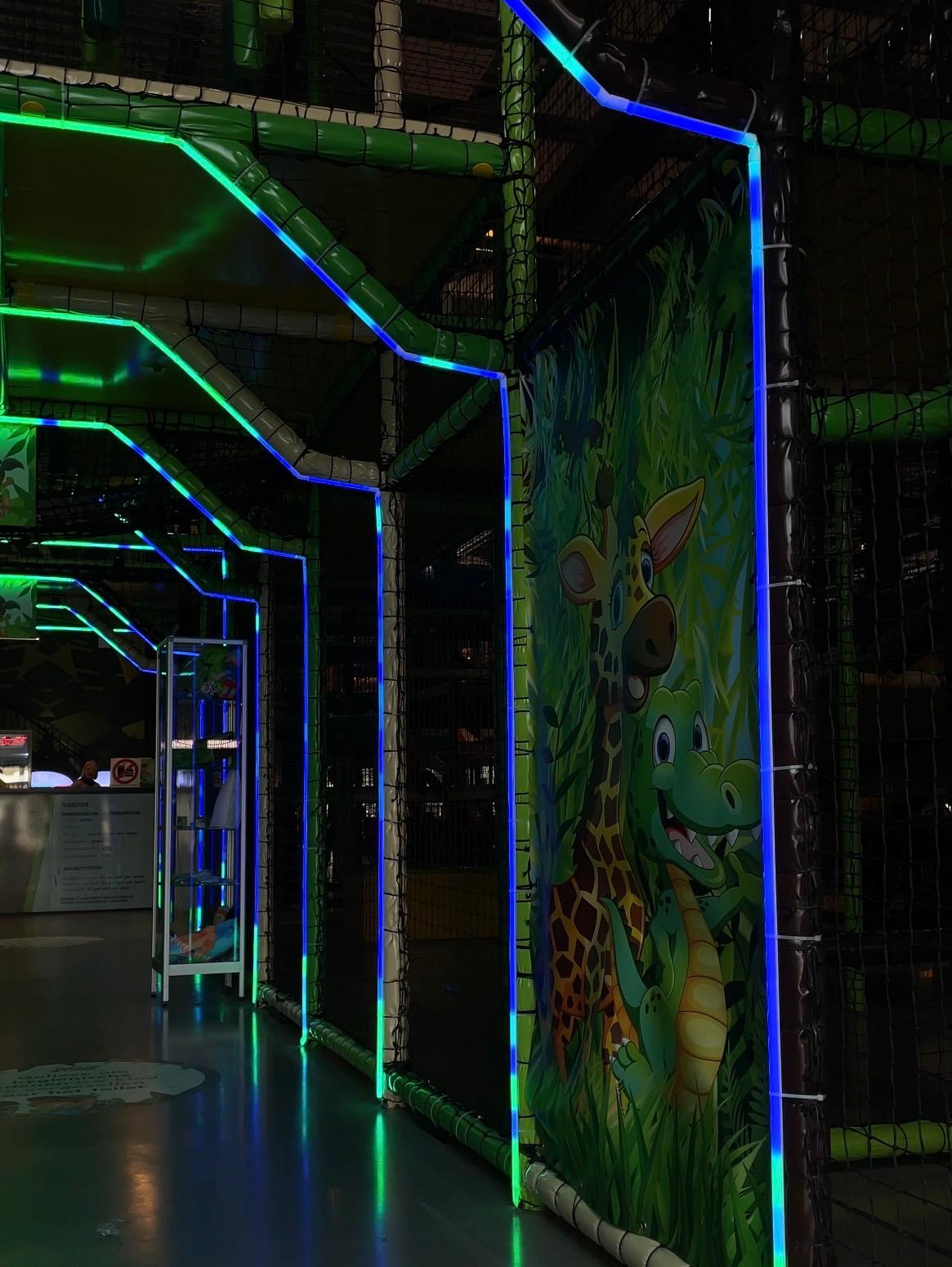 LED profile installation in entrance hallway